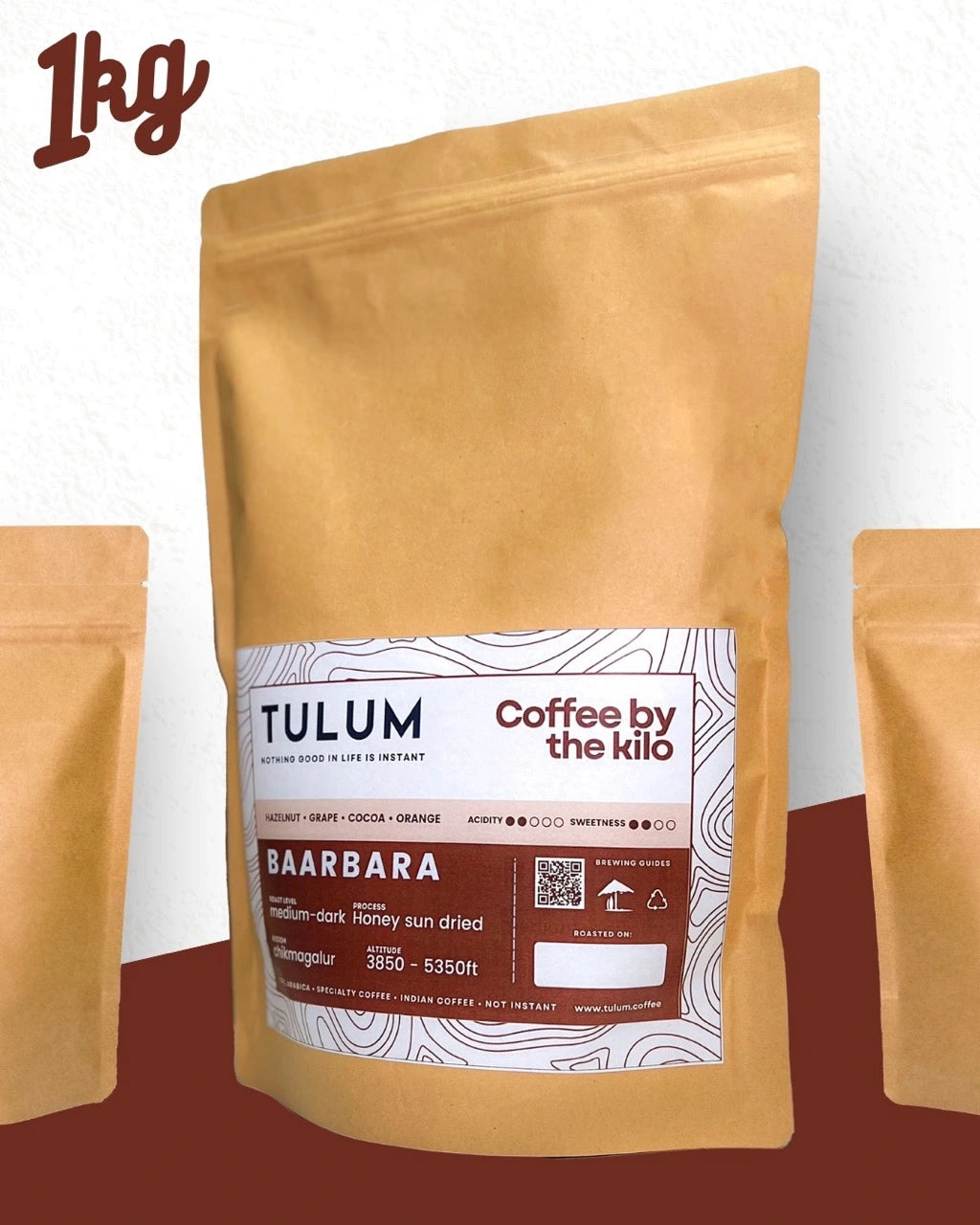 Coffee by the kilo - Tulum's Baarbara HSD Coffee Beans with nutty and balanced. 